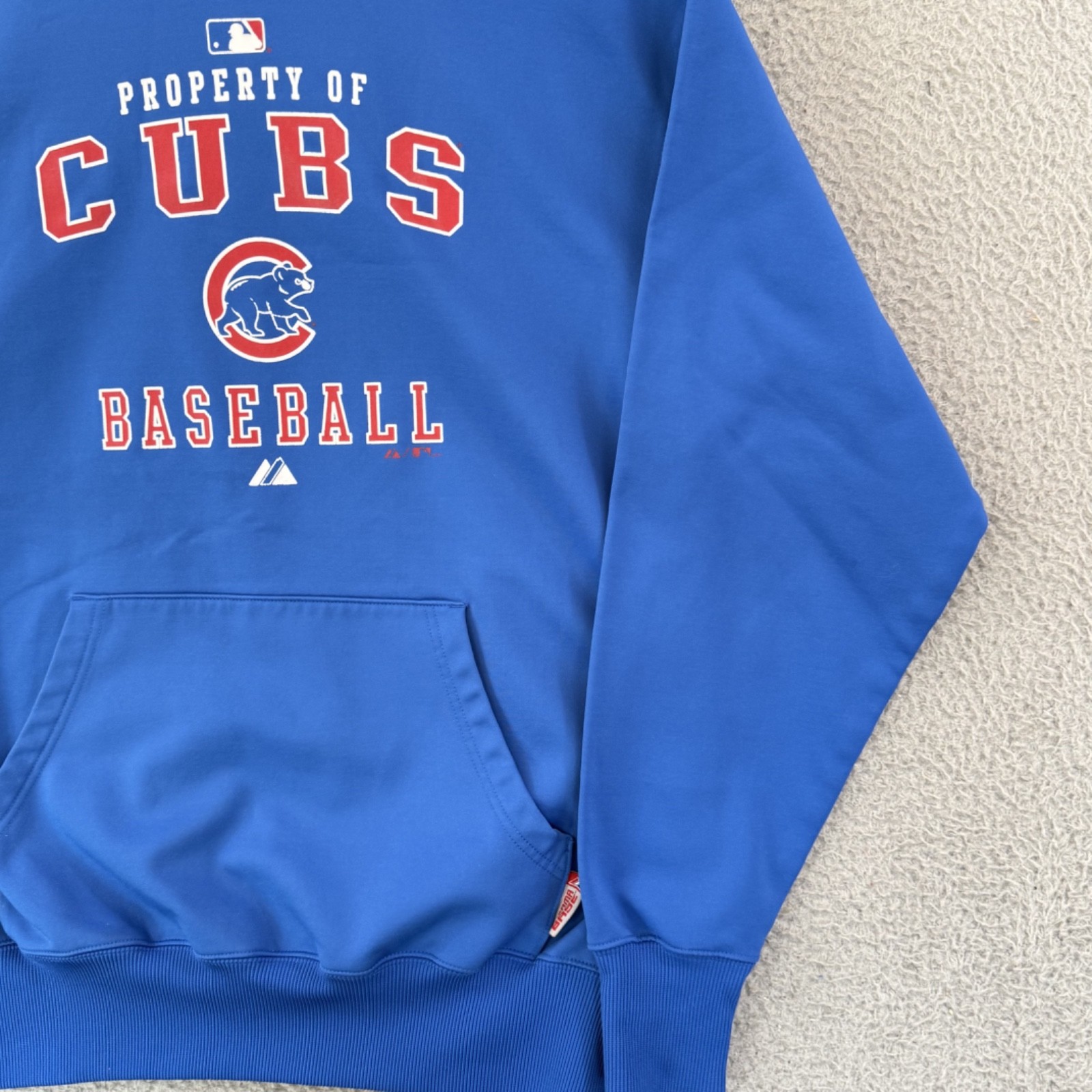 Chicago Cubs Sweatshirt Mens Medium Blue MLB Baseball Majestic Authentic Sport