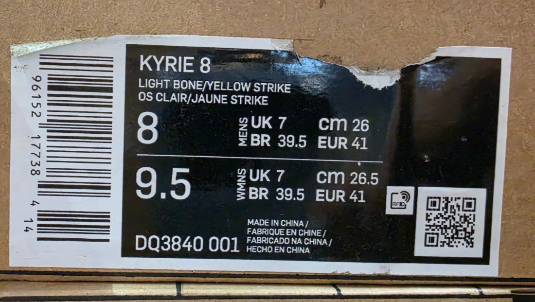 Nike Kyrie 8 – Multi Color DQ3840-001 – Basketball Shoes, Men’s Size 8