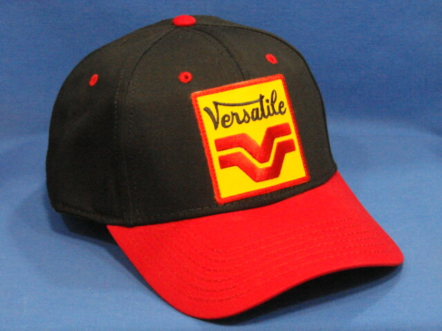 Versatile Tractor Hat – Red/Black – Low Crown – Square Logo