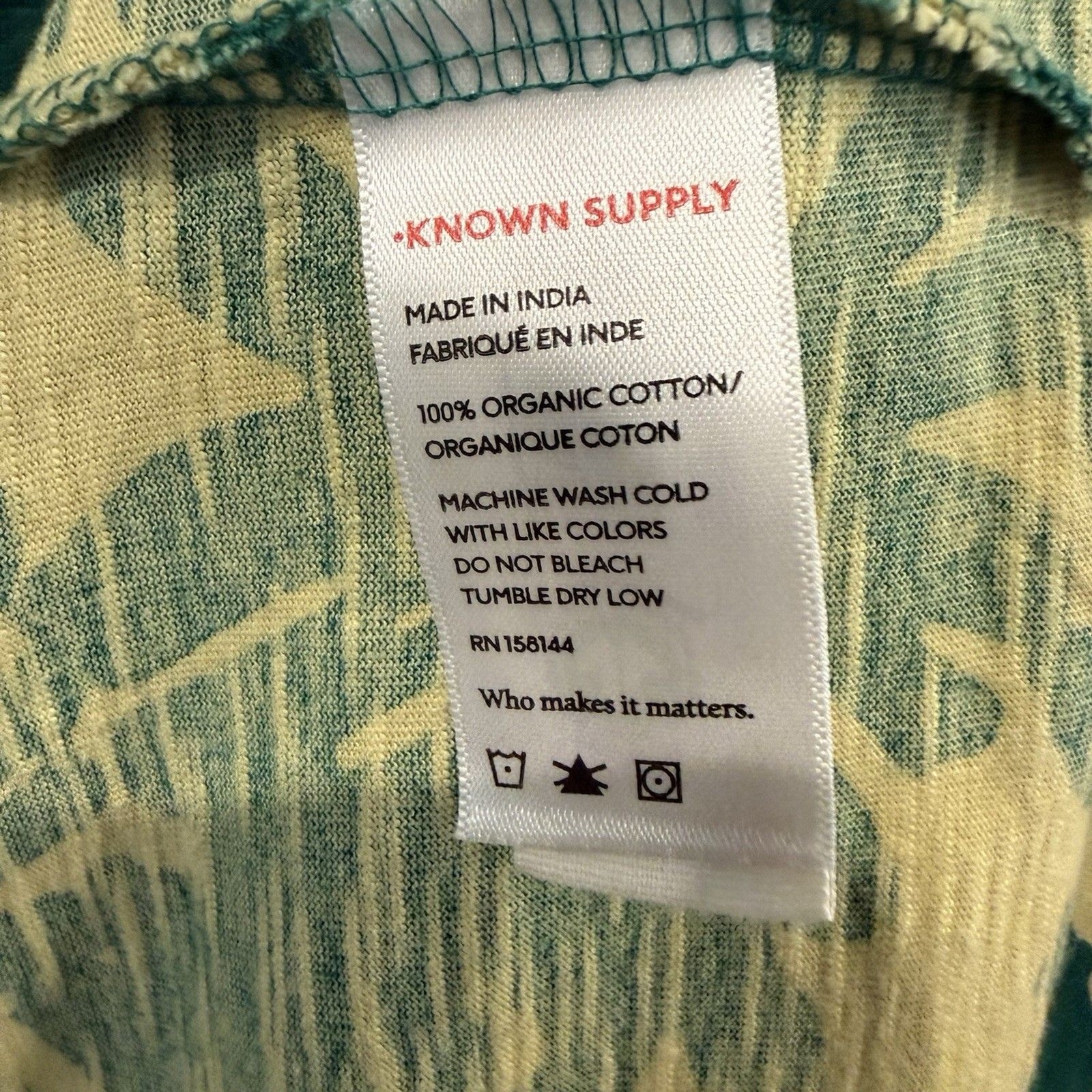 Known Supply Bowen Dress Sz S Organic Cotton Stretch Floral Boho Pockets Soft