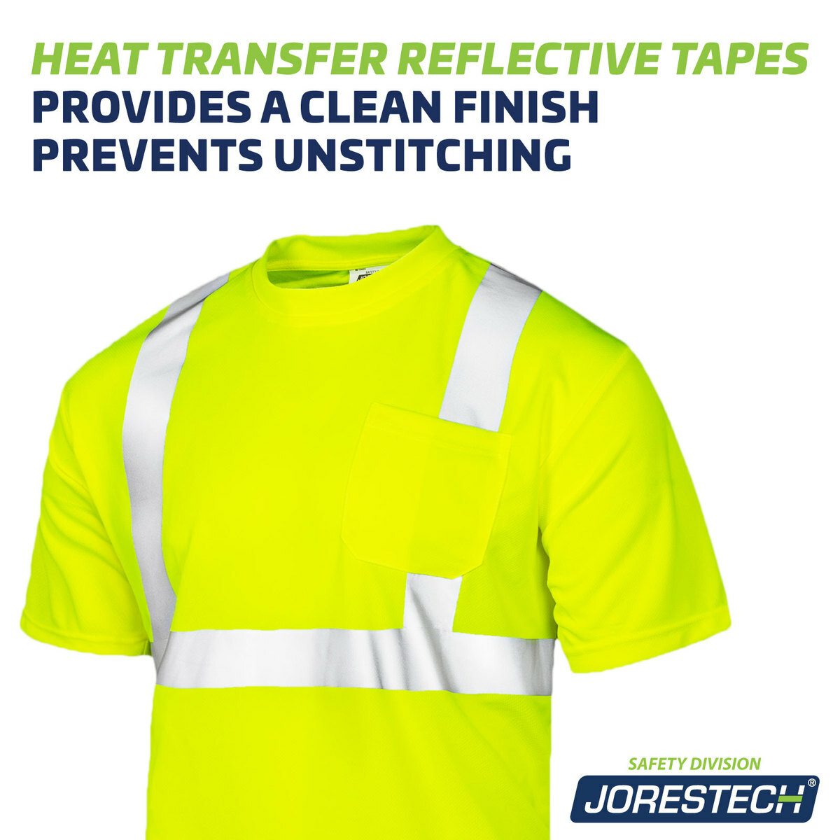 Hi Vis T Shirt Heat Tranfer Reflective Safety Lime Short Sleeve HIGH VISIBILITY