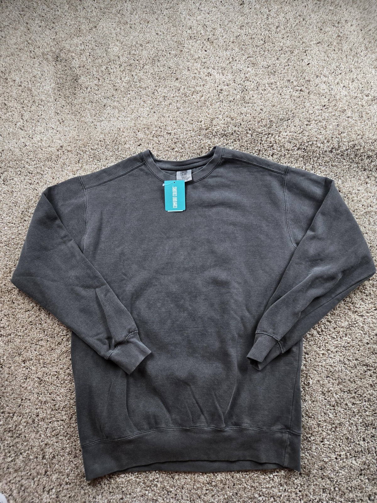 Comfort Colors Sweatshirt Mens Medium Gray Pepper Crewneck Pullover 2229631 NWT