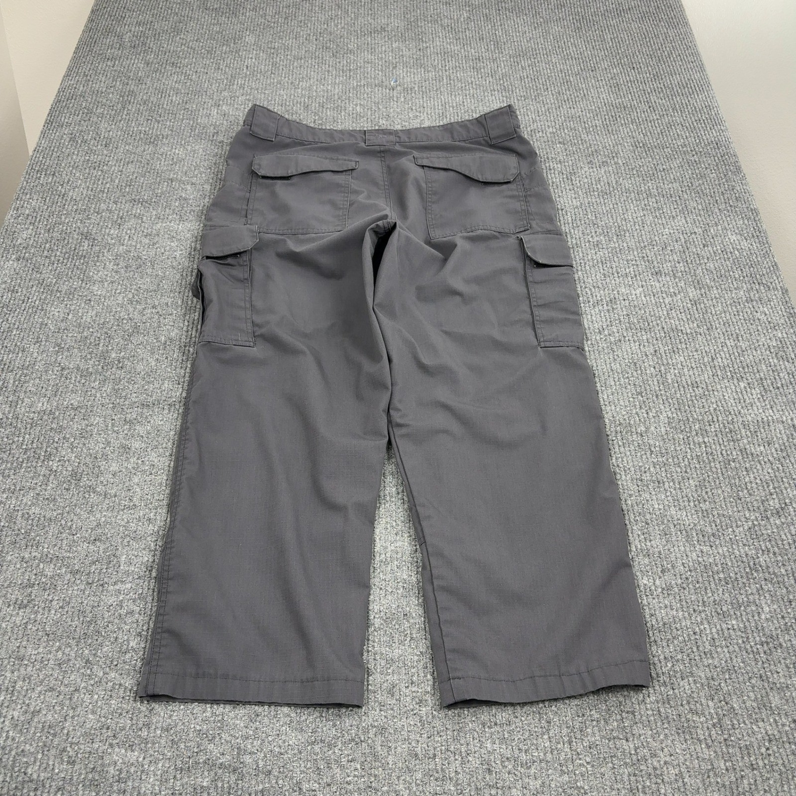 Tru Spec Cargo Pants Mens 38 Grey Poly Cotton Ripstop Tactical Shorts Style
