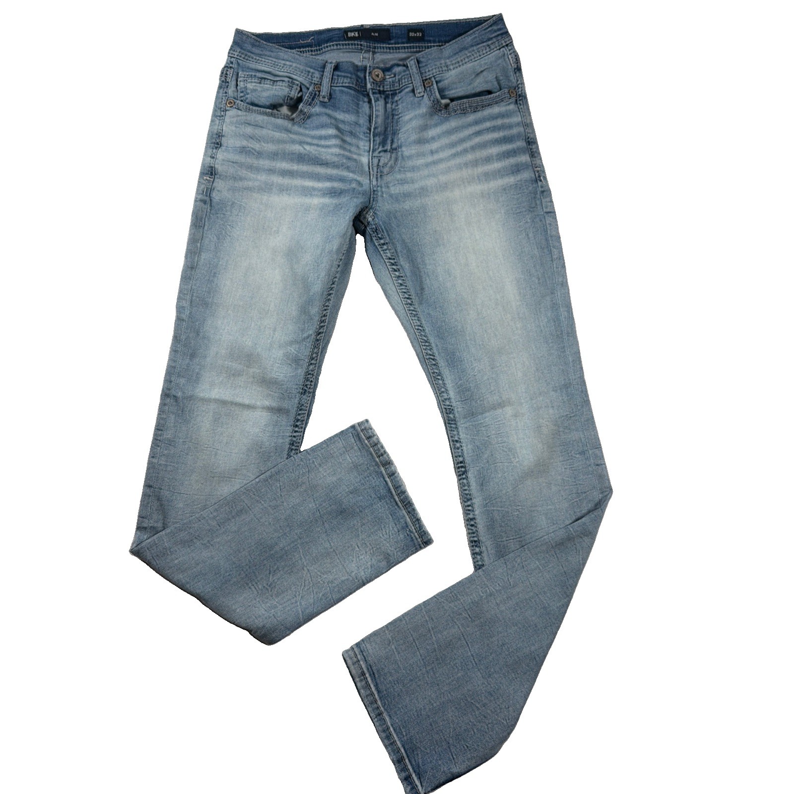 BKE Alec Men’s Straight Jeans 32×32 Light Wash Stretch Denim