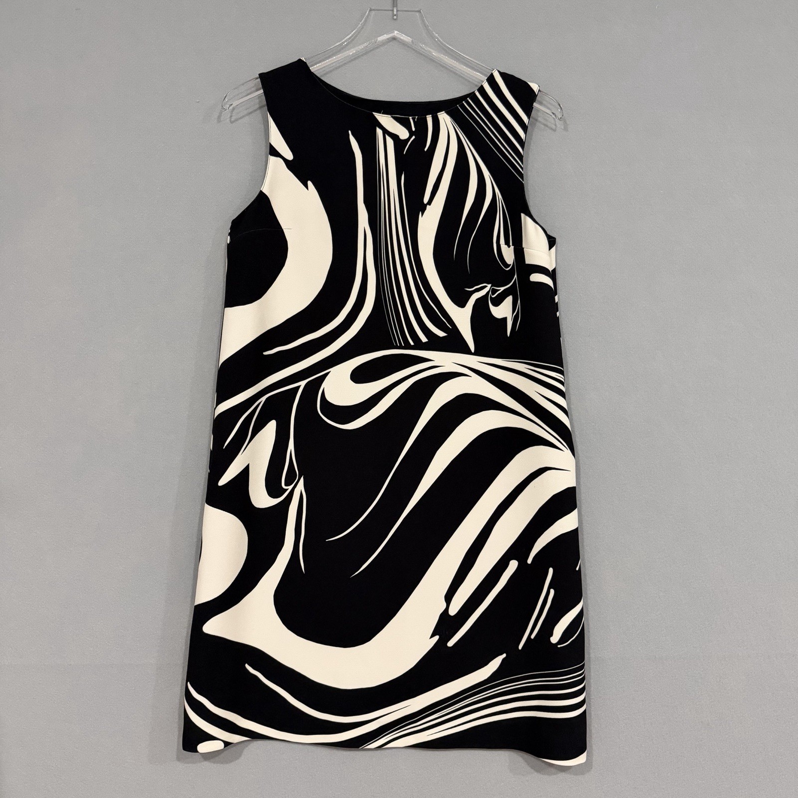 Fuzzi Dress Women’s Size IT 42 US 6 Black Two-Tone Sleeveless Mini Crepe Dress