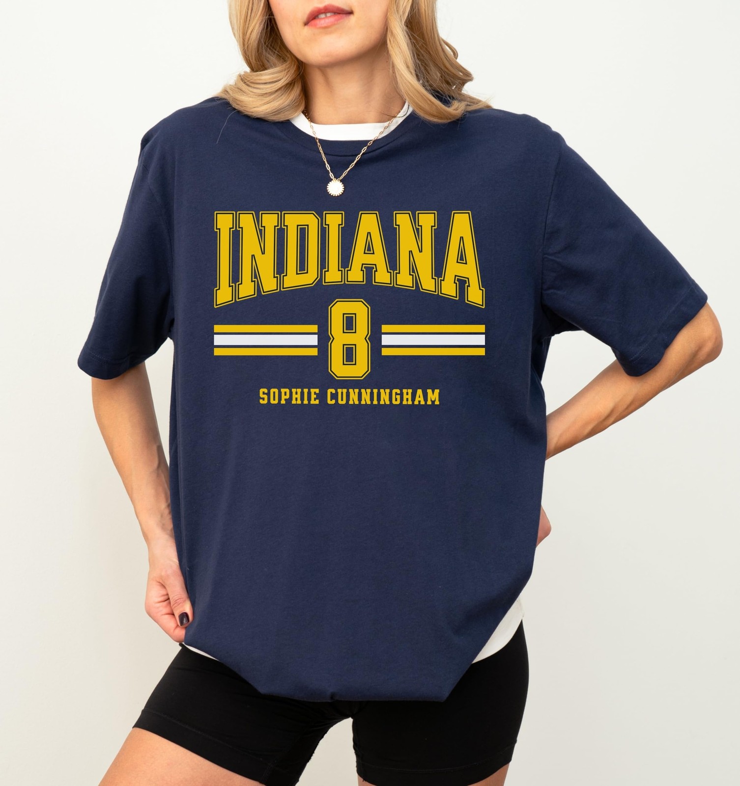 Sophie Cunningham Indiana #8 Basketball T-Shirt, Unisex Soft Cotton Tee for Fans