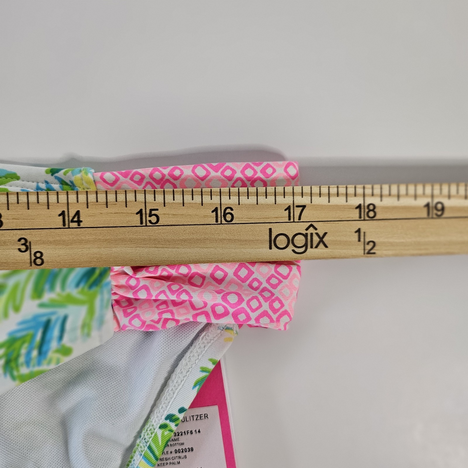 Lilly Pulitzer Bikini Bottom Womens 14 Palm Print Pink Ruched Swim NWT Tropical