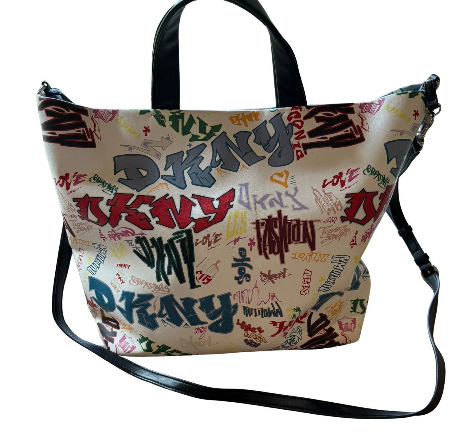 DKNY Graffiti Handbag Cross Body Streetwear Edgy Excellent Condition