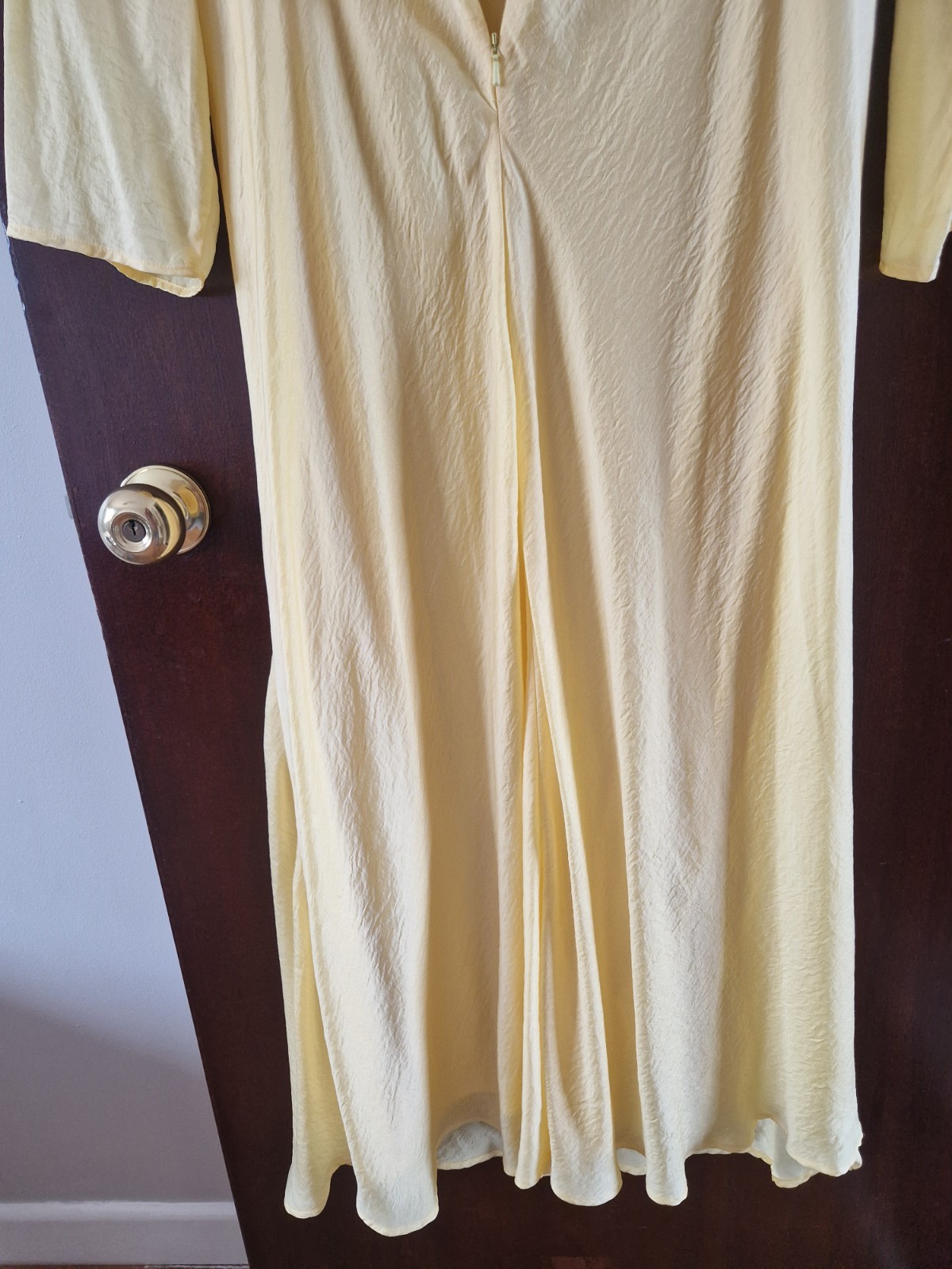 Asos Design Long Dress Size 18 Yellow Summer Wedding Occasion Party Graduation