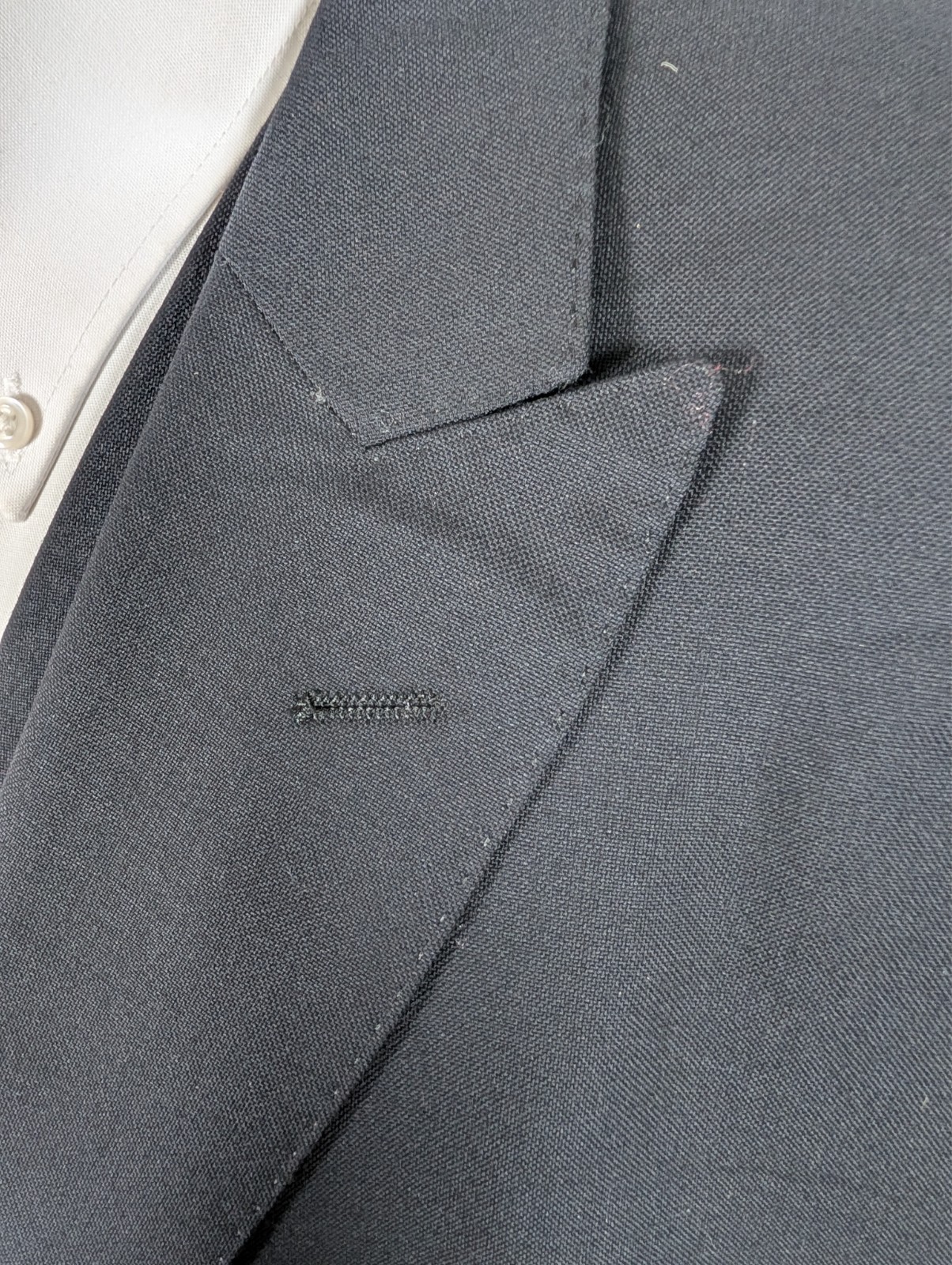 Tiglio Rosso 3 Piece Suit Mens 56L Pants 48×35 Solid Black Super 150s Wool