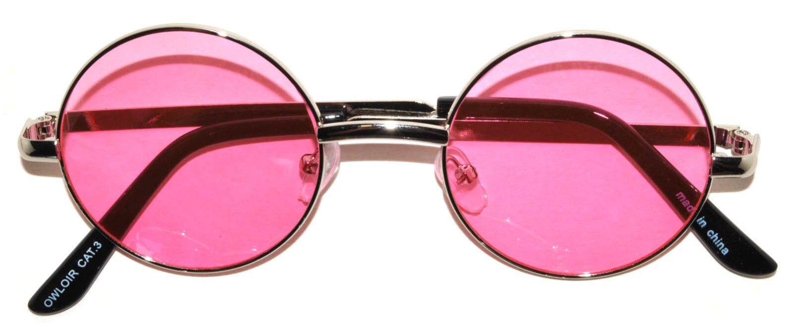 6 COLORS ROUND WOMEN’s SUNGLASSES HIPPIE HIPSTER RETRO METAL FRAME 43 MM SET