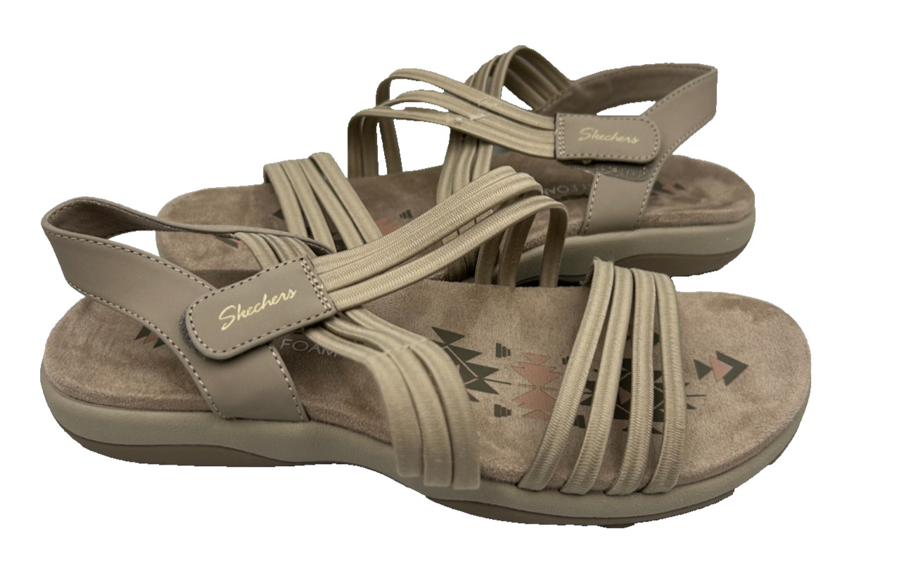 Skechers Women’s Reggae Sunnyside 2.0 Comfort Sandals Taupe Wide Size:6 180R