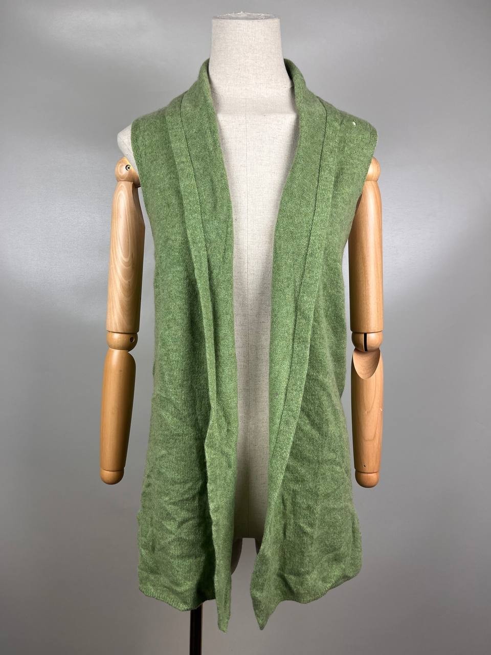 Brora Green Sleveless Cape Cardigan Size 40-42