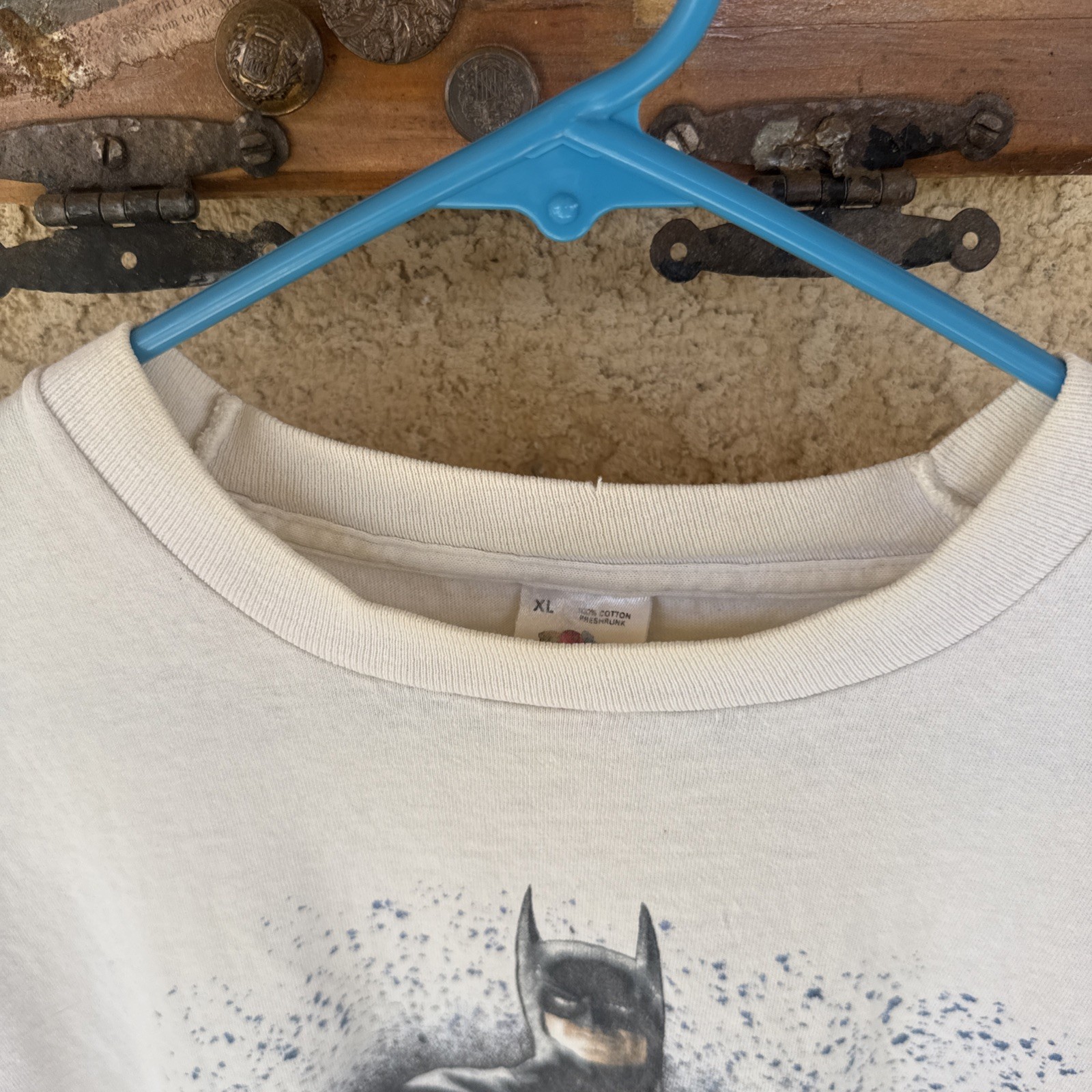Vintage 80`s BATMAN Movie T Shirt 1989 Fruit Of The Loom Tag Size XL Made in USA