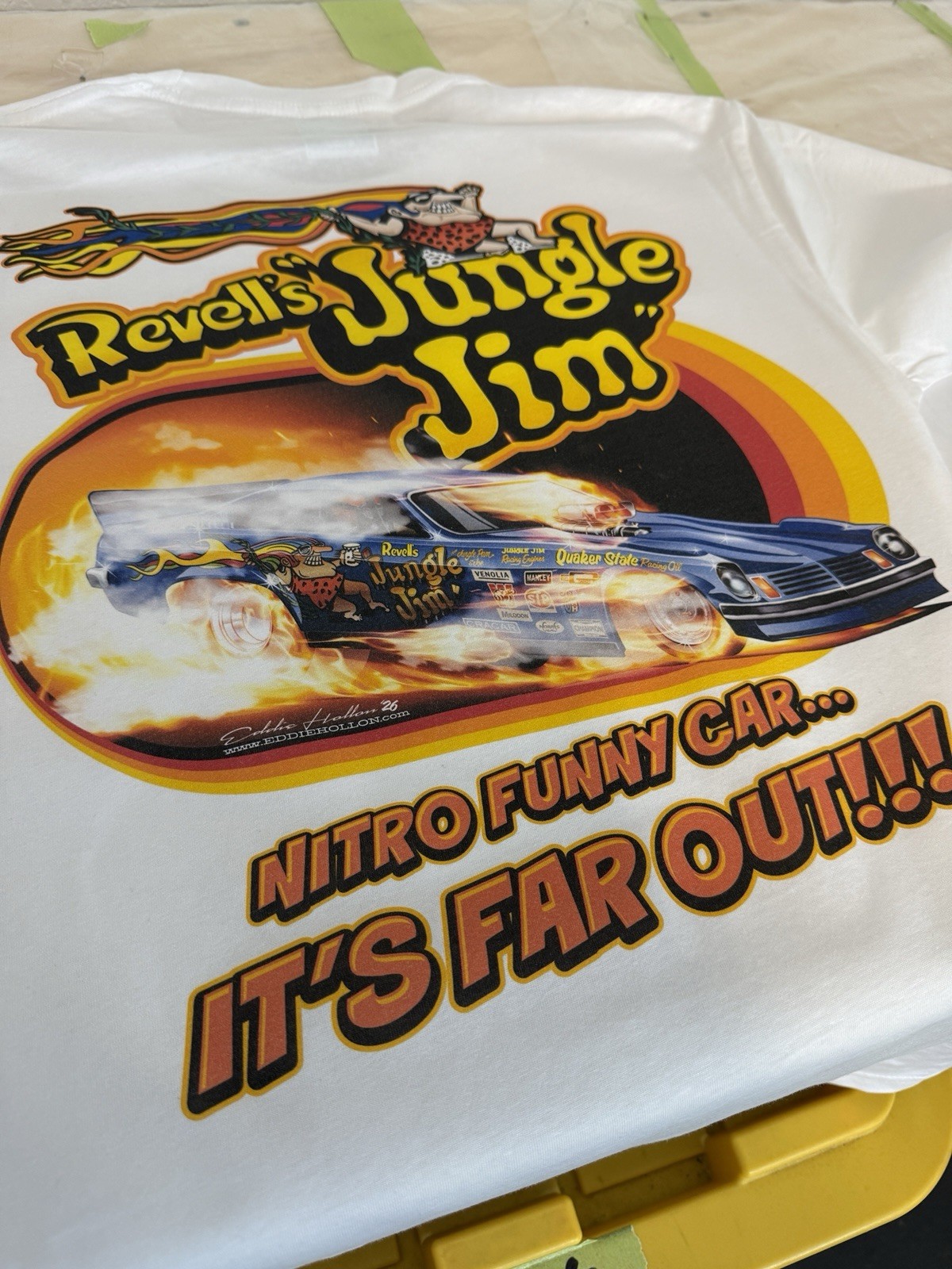 Jungle Jim Blue Vega on fire Vintage style T-Shirt (349) T-Shirt