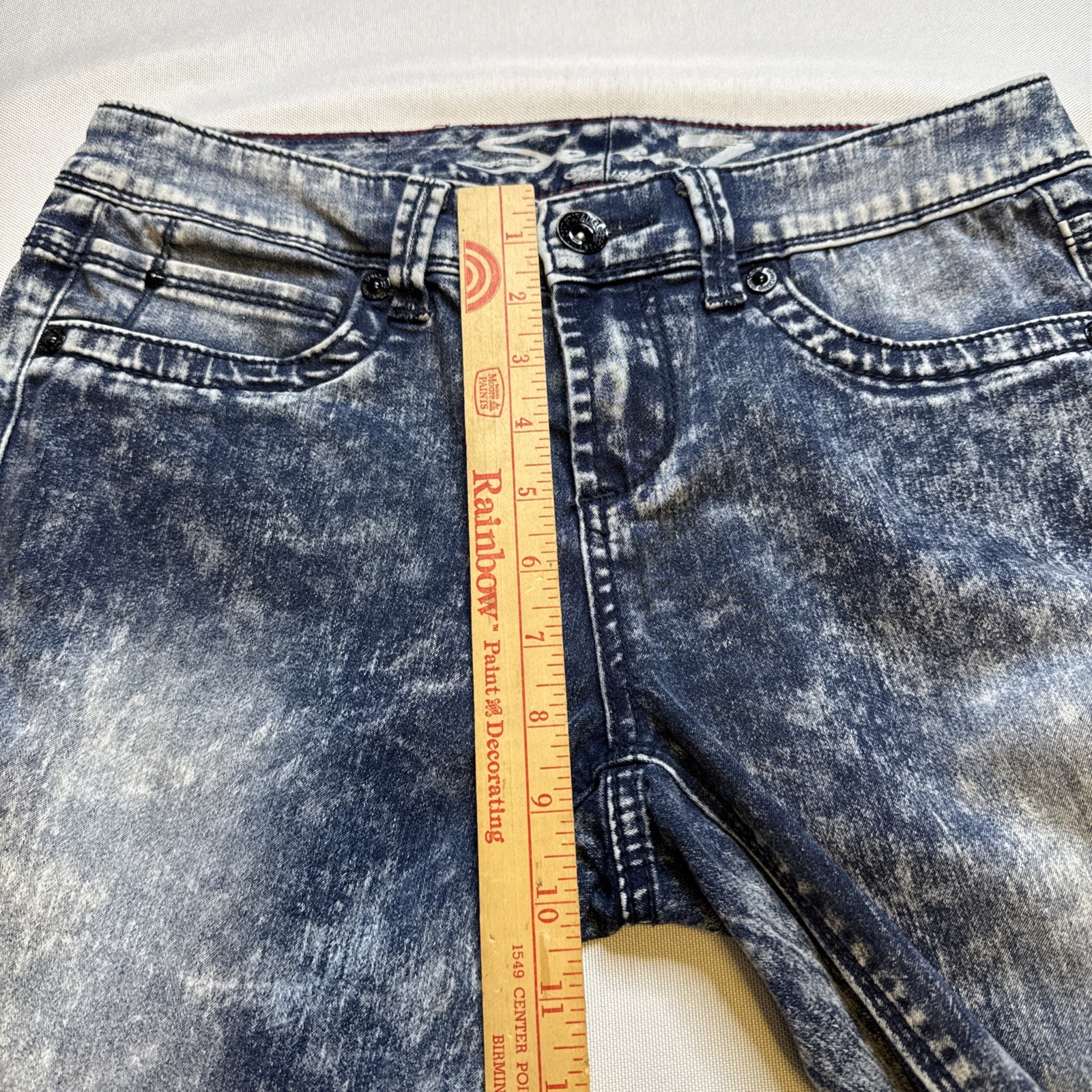 Seven7 Stonewashed Denim Legging Size 4 Retro 80’s # 0068