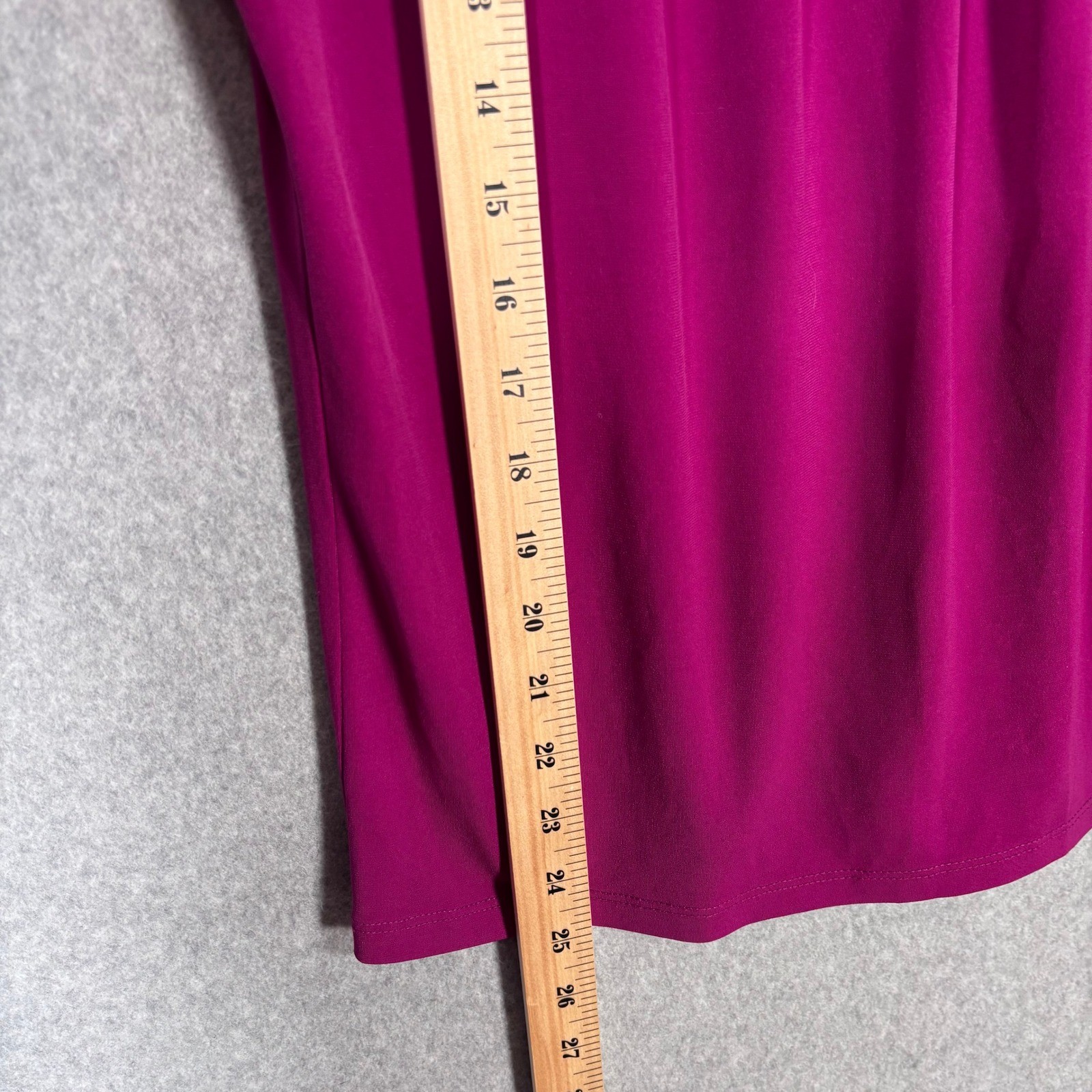 Evan Picone Pleated Liquid Knit Top Medium Magenta Pink Slinky Career Cami Suit
