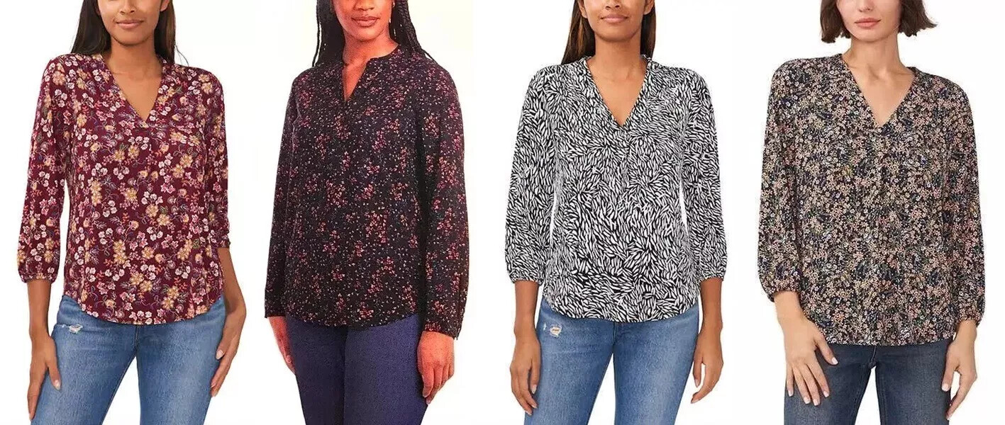 Vince Camuto Ladies’ V-Neck Top blouses new with tag!!! variation