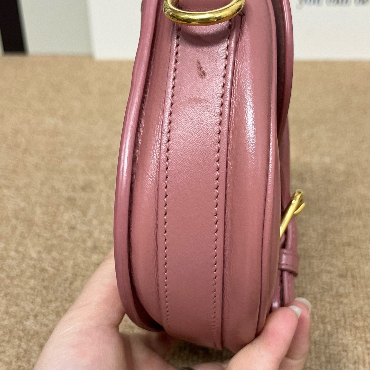 Dior Pre-Owned Authentic Saddle Bag Pink 17*13*4.5 Free Tracked Shipping