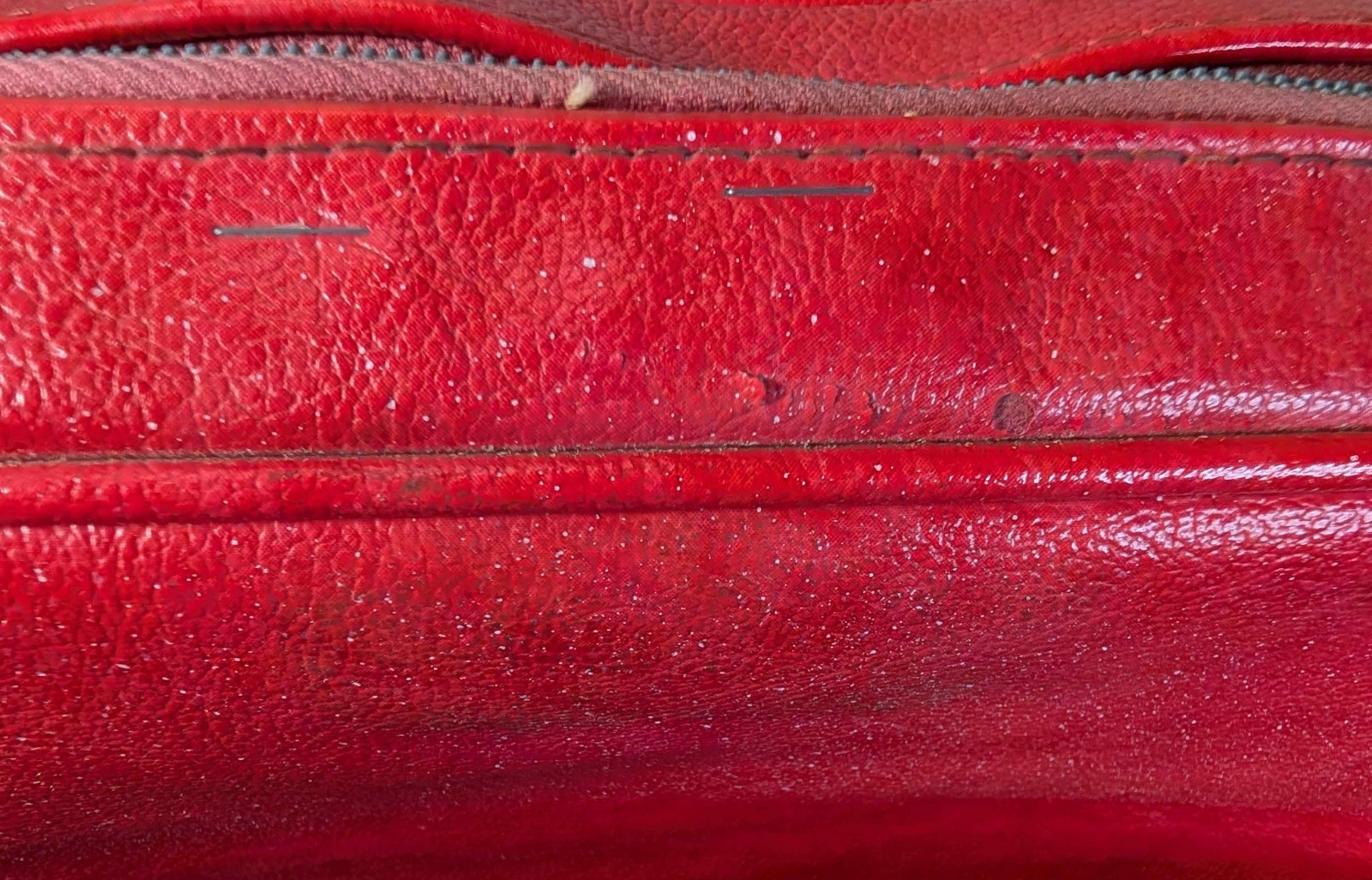 Vintage Samsonite Silhouette Red Vinyl Satchel 14.5in Boxy Tote Carry-on