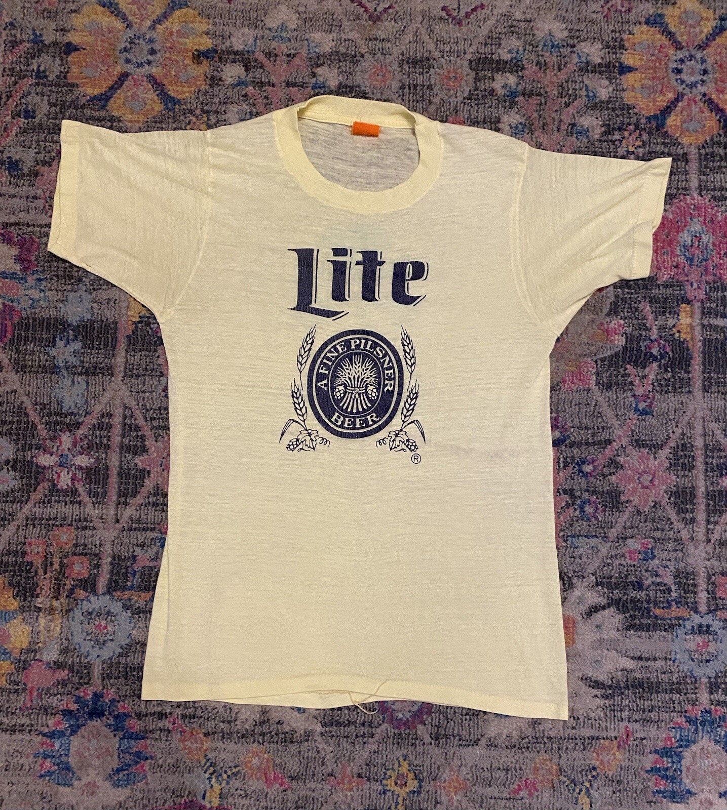 Vintage 80s (Miller) Lite A Fine Pilsner St Paddys Run T Shirt Single Stitch L