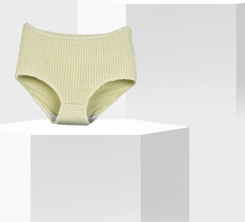 High Waist Cotton Panties Plus Size Women Full Coverage Breathable 8 Pcs