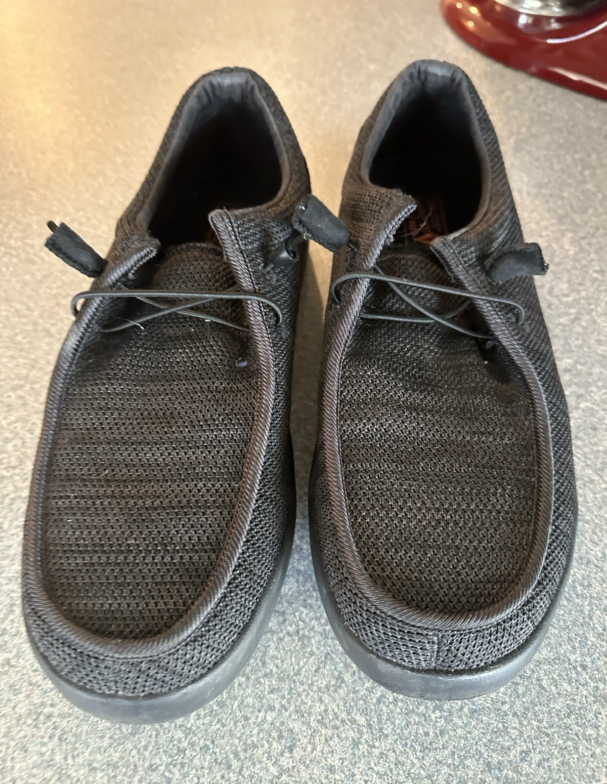 Volcom Men’s Black Mesh Lace-Up Sneakers w/ Logo Accent Round Toe Casual