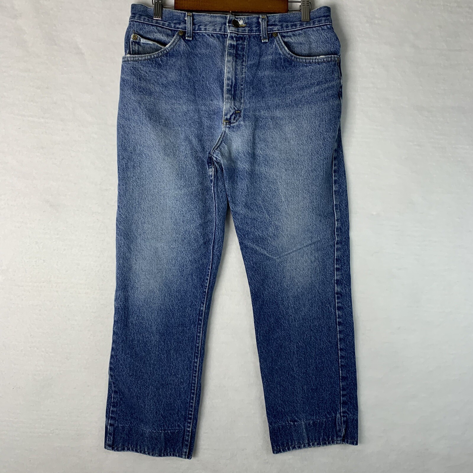 Vintage Lee Jeans Mens 34/32 Relaxed Straight Hemmed