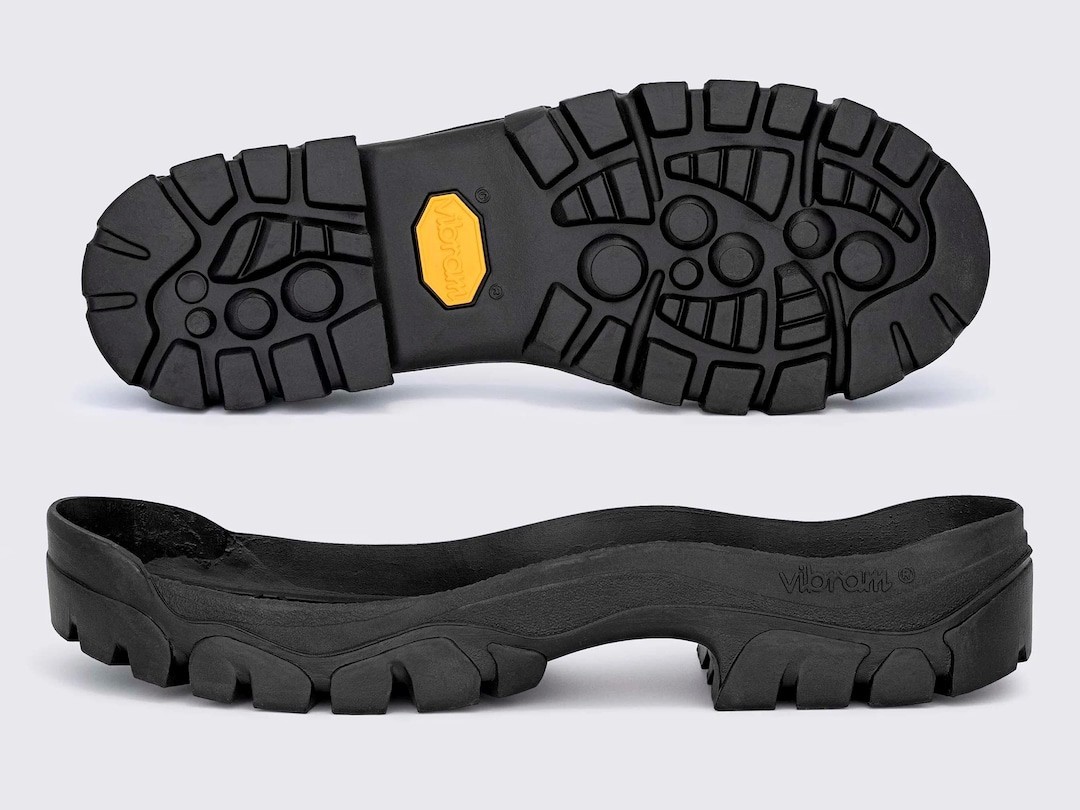 Vibram 1375 BIFIDA Black Cup Sole Made In Italy (1 Pair) Size 46