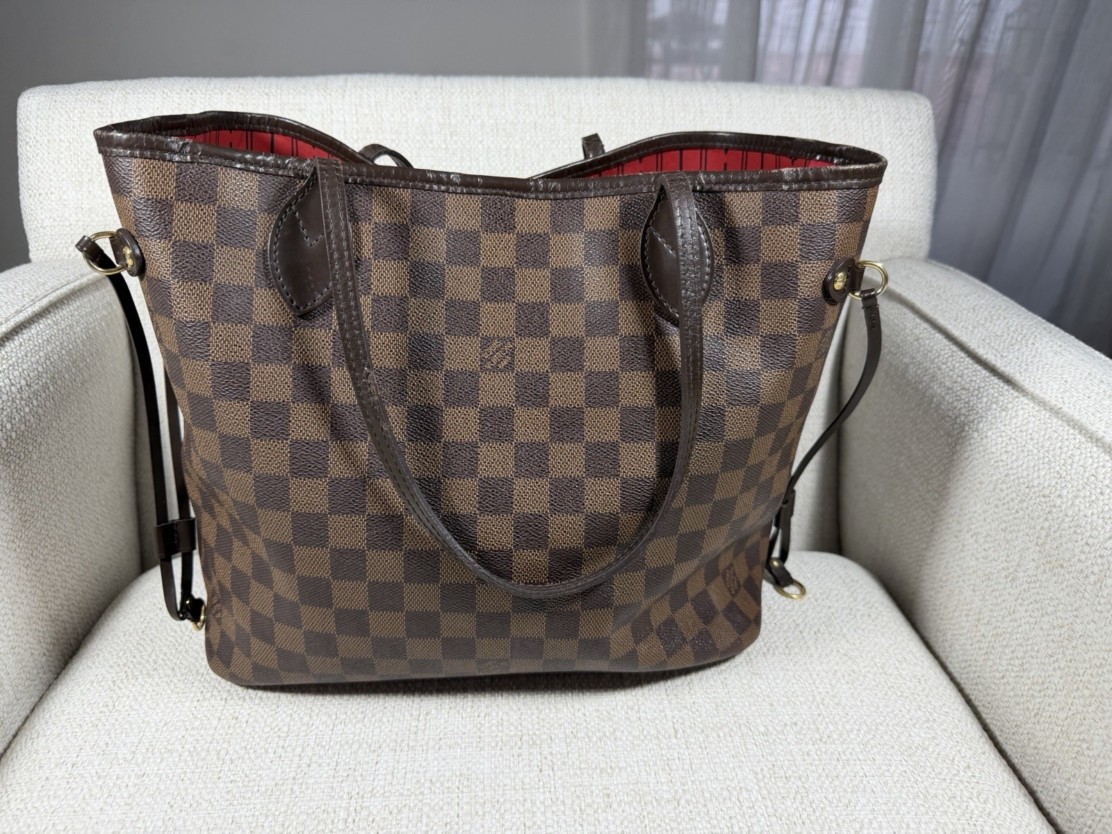 Louis Vuitton Neverfull MM Damier Ebene Tote Bag SD4161 2011 USA