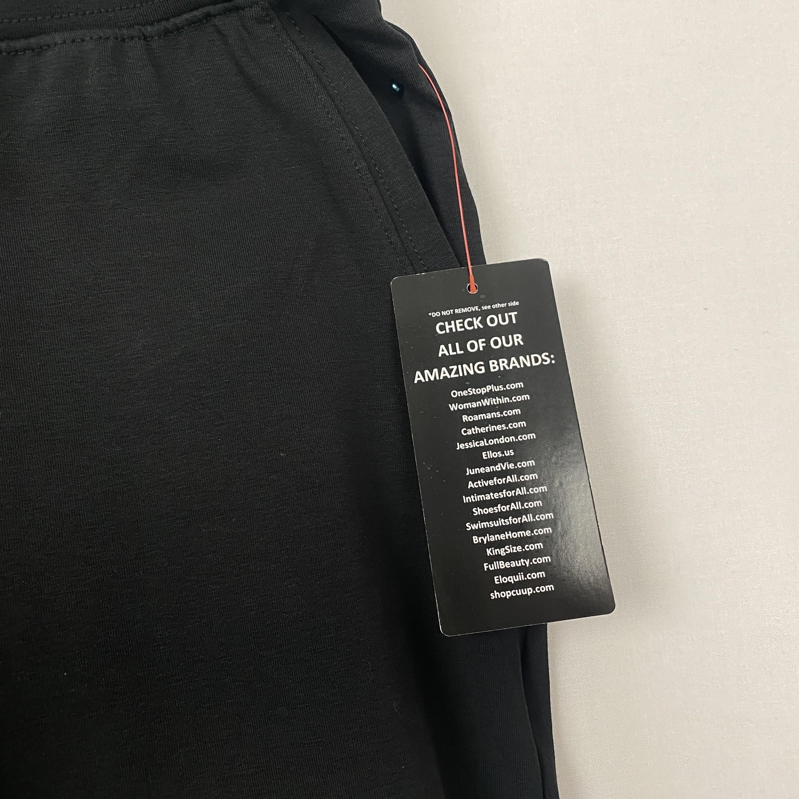 Catherines Pants Womens 5X Black Suprema Collection Pull On Pockets Knit 54×30