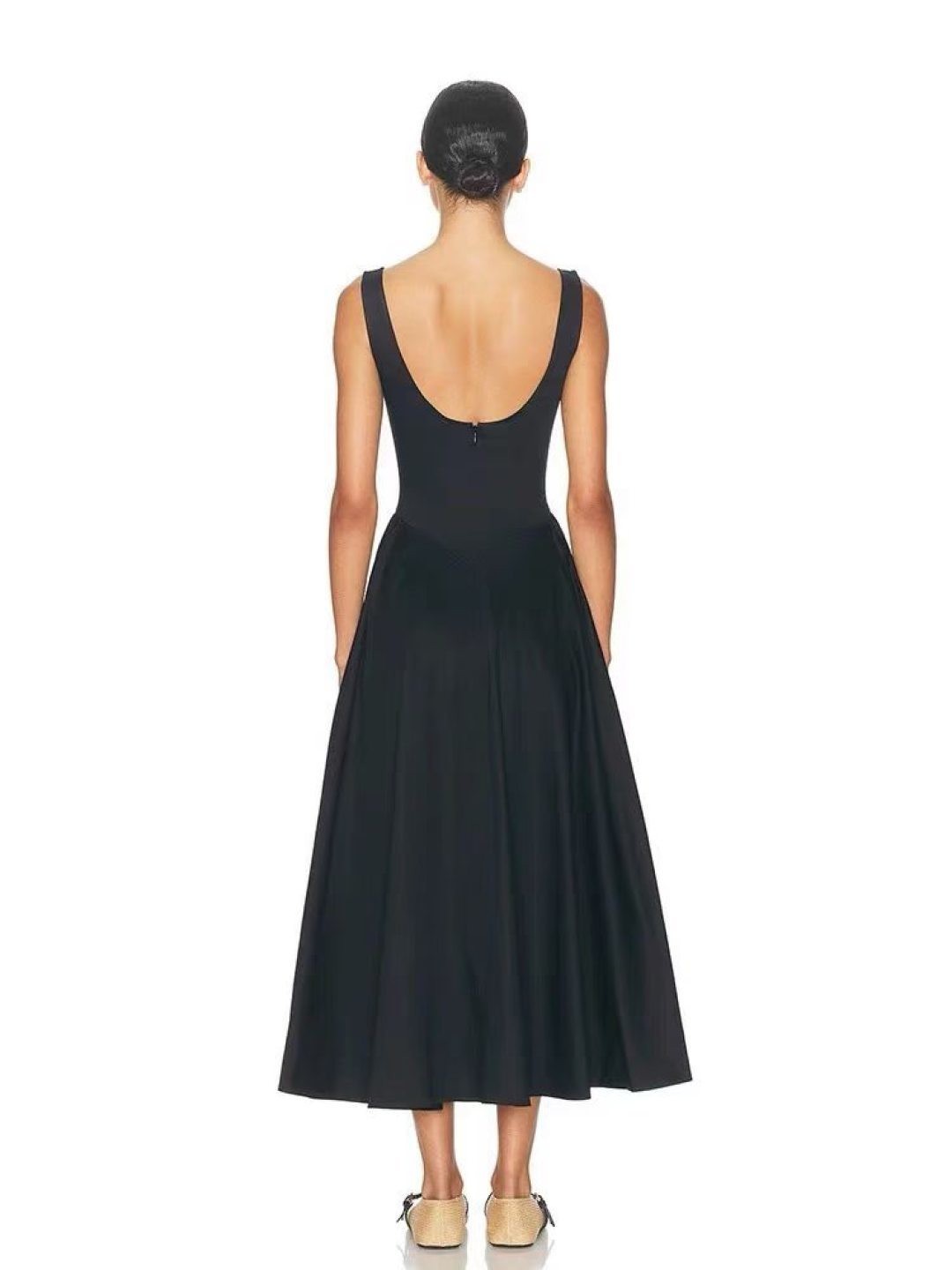 Helsa Stretch Organic Cotton Midi Dress