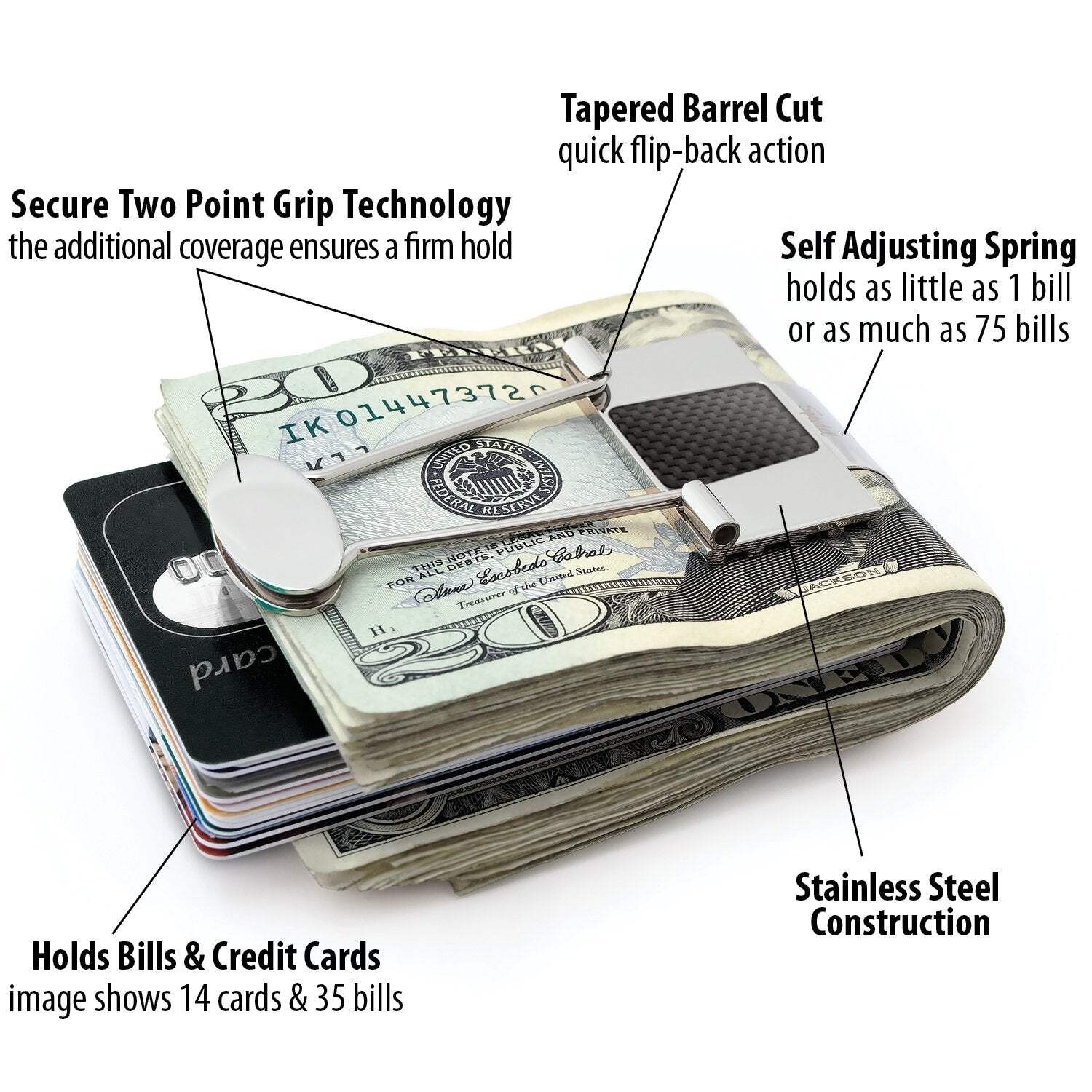 Bill Binder – Money Clip & Credit Card Holder