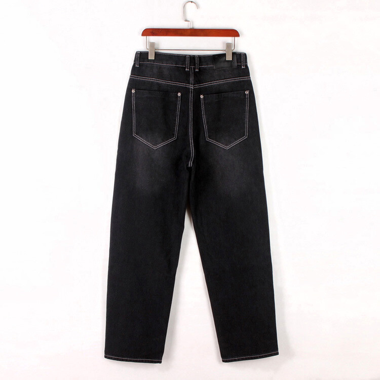 Men’s Washed Jeans Hip hop Pants Baggy Trousers Oversized 34 36 38 40 42 44 46