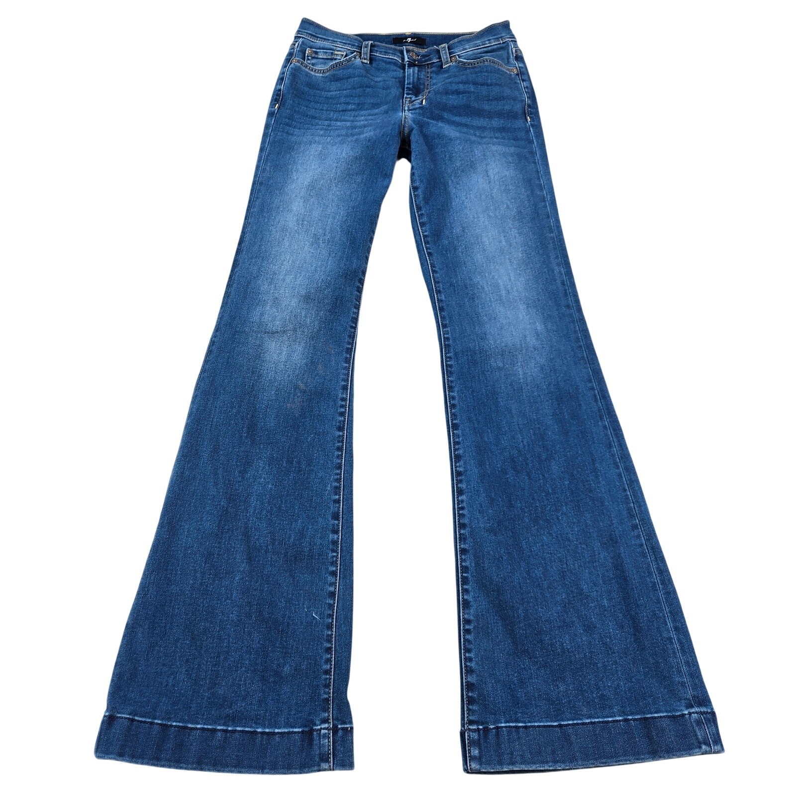 Seven 7 For All Mankind DOJO Authentic Blu Malmo Flare Trouser Women’s Size 27