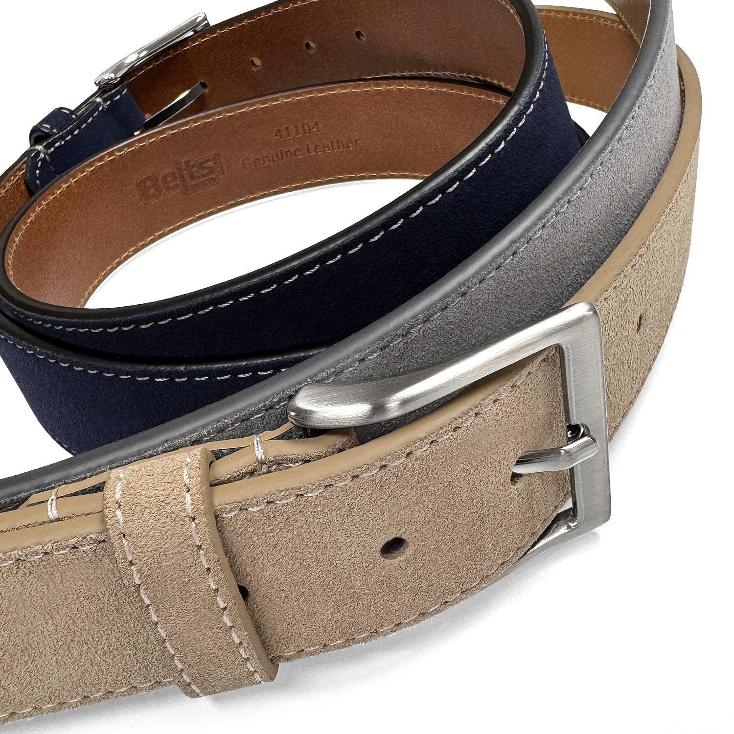 41104 Suede Belt Genuine Suede Leather Casual Jean Belt 1-1/2″(38mm) Wide