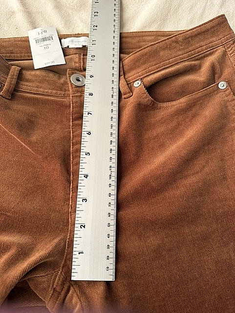 J.Jill Corduroy Pants Nutmeg Brown Sz 10 Classic Casual Relaxed Laid-Back