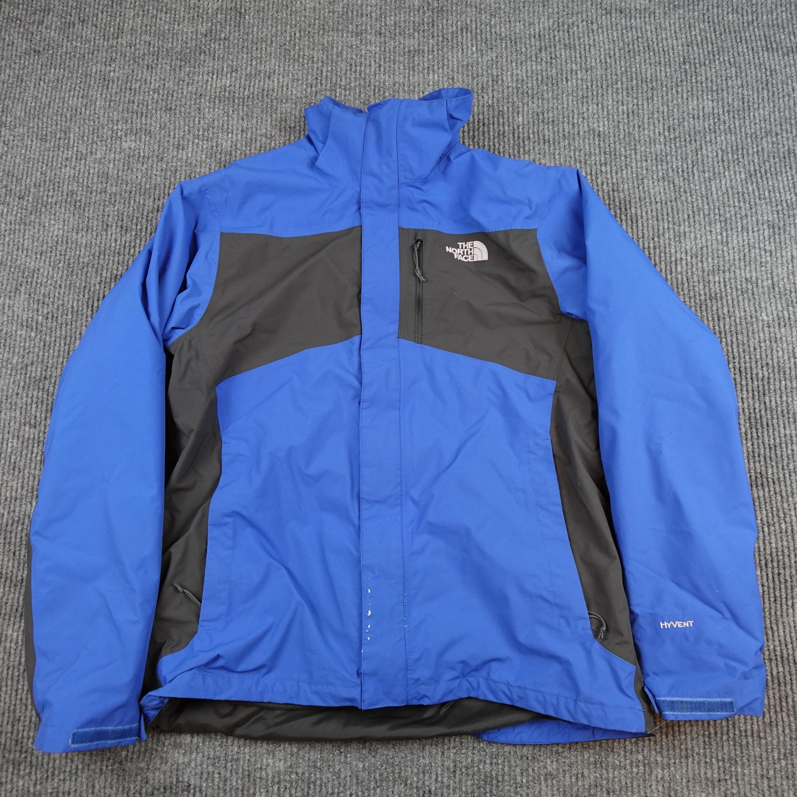 The North Face 3-in-1 Jacket Mens Large Blue Gray Hooded Fleece Lined Ski Snow