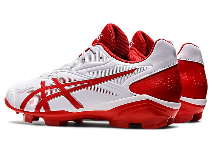 ASICS STAR SHINE 3 1123A033 101 White Red Baseball Cleats