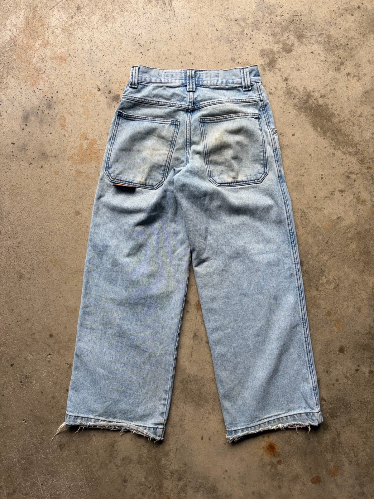 JNCO Pipes Jeans 29×30 Blue Denim Pants Wide Leg Baggy Light Wash