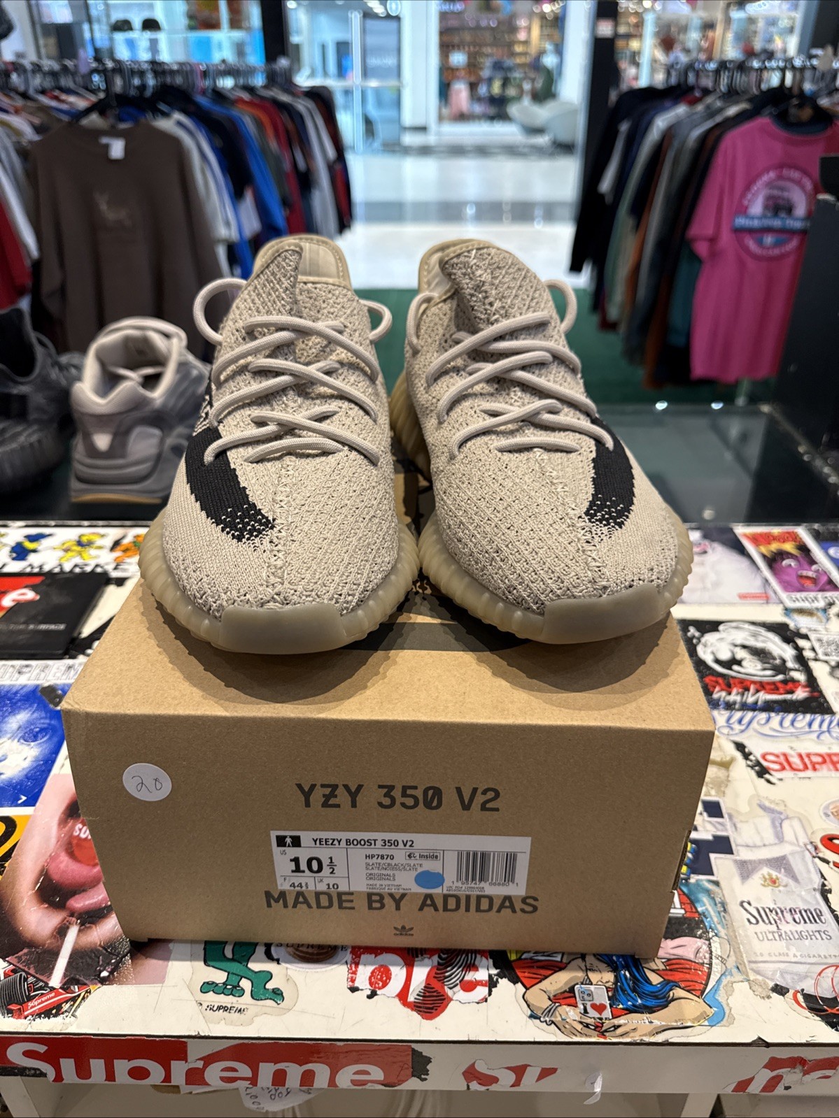 adidas Yeezy Boost 350 V2 Slate Core Black Men’s Size 10.5 NEW! HP7870 2022 B