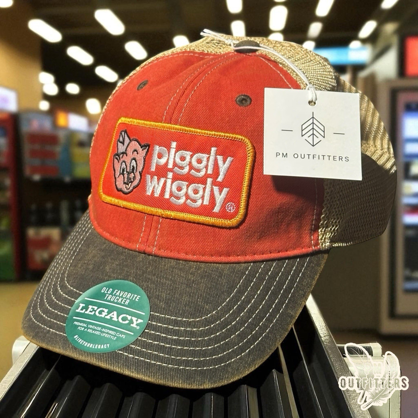 Retro Vintage Style Piggly Wiggly Novelty Patch Legacy Old Favorite Trucker Hat