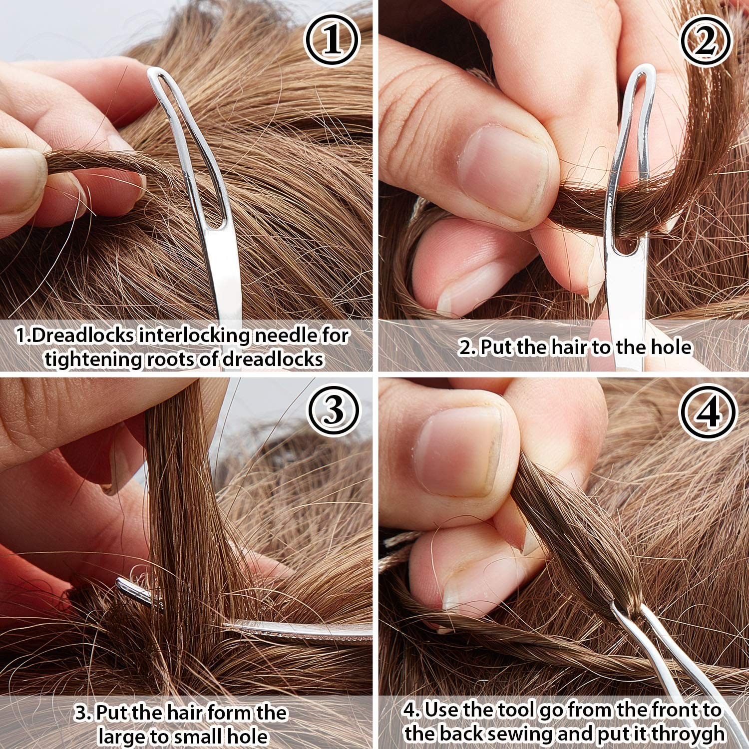 12 Piezas De Herramienta De Enclavamiento Kit De Herramientas Para Rastas, He…