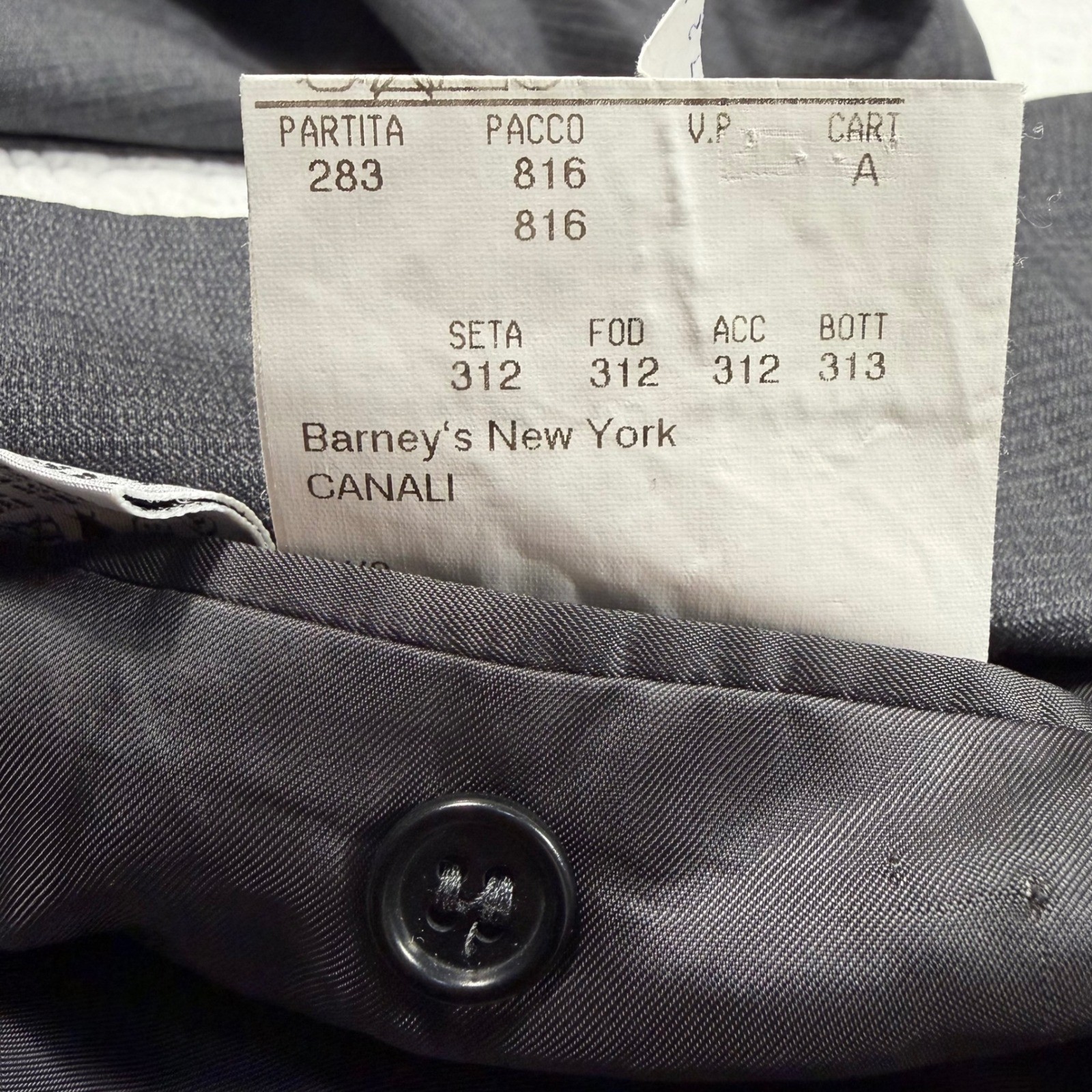 Canali Barneys New York Mens Blazer 40R Wool 2 Button Charcoal Grey Italy EUC