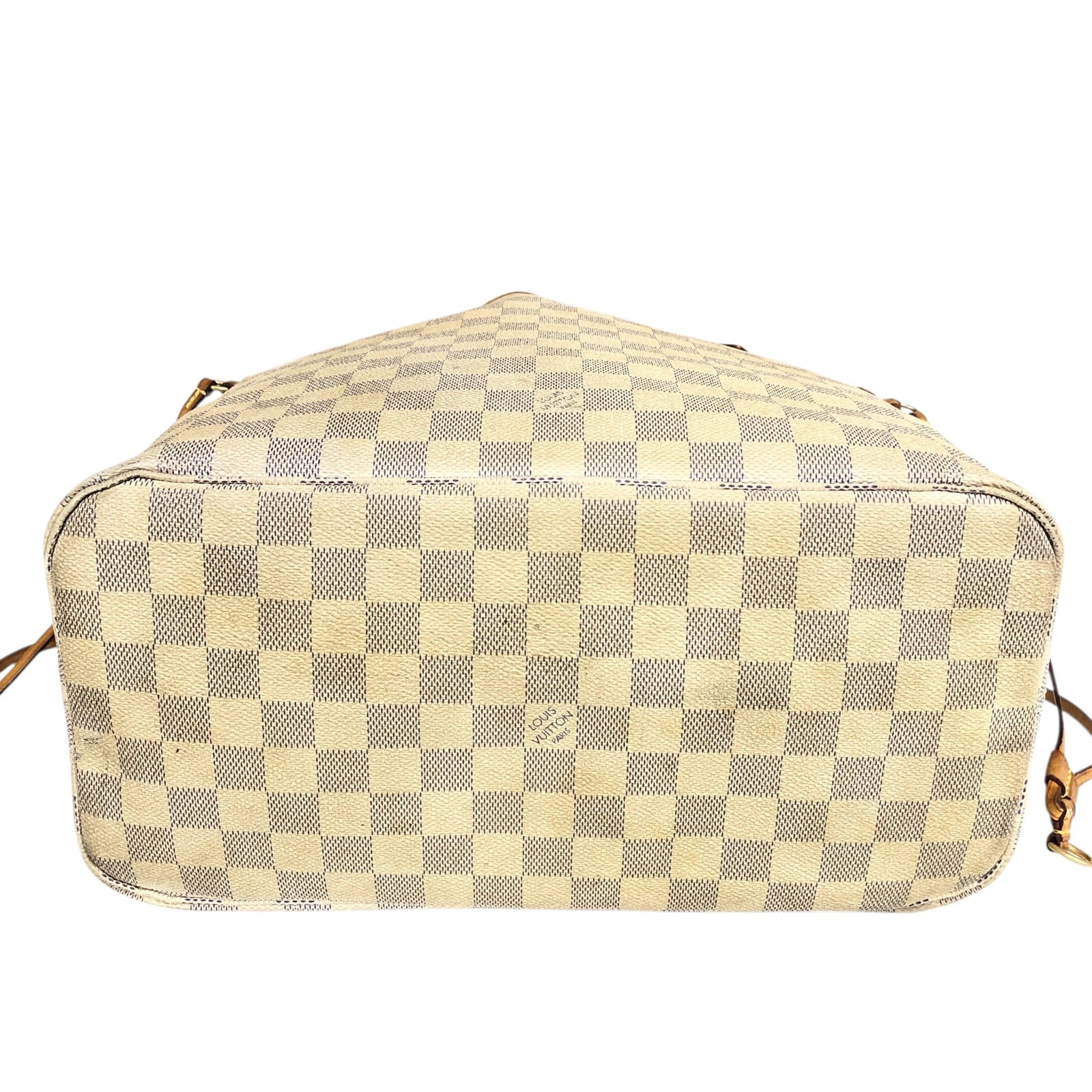 Auth Louis Vuitton Neverfull MM Tote Bag Damier Azur Shoulder Bag N51107 GI3182