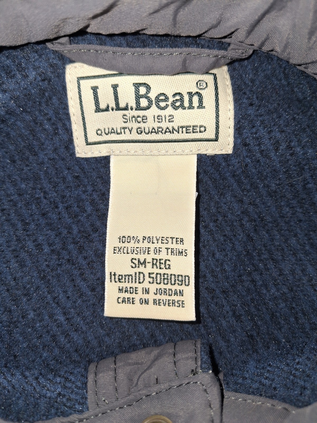 L.L.Bean Men’s Small Regular Blue Button Front Shirt Jacket Elbow Patches
