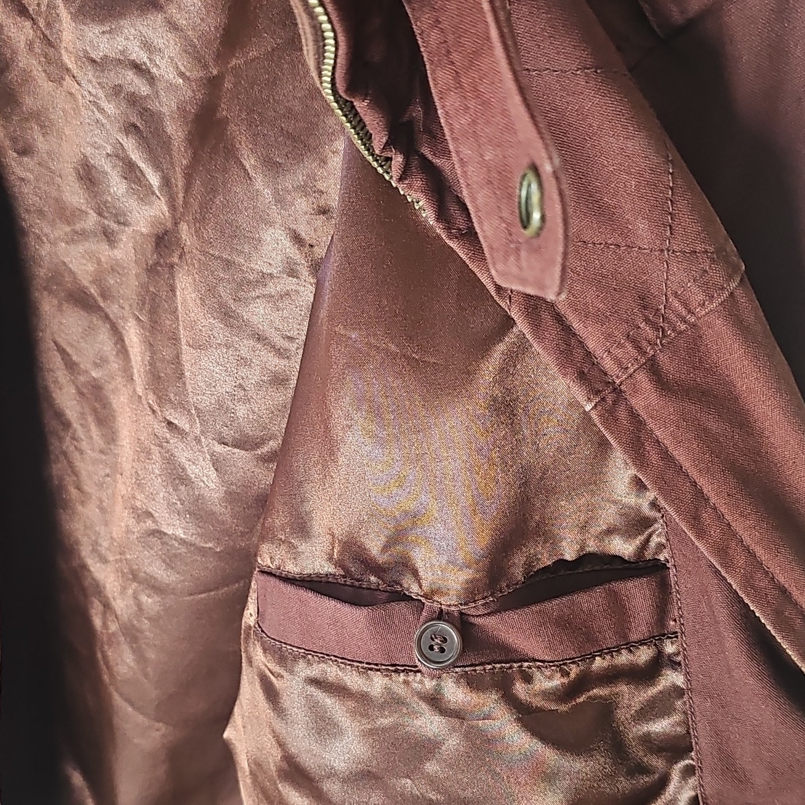 ​Vintage Stall & Dean Men’s Jacket XL Maroon Cotton Full Zip Logo Outerwear