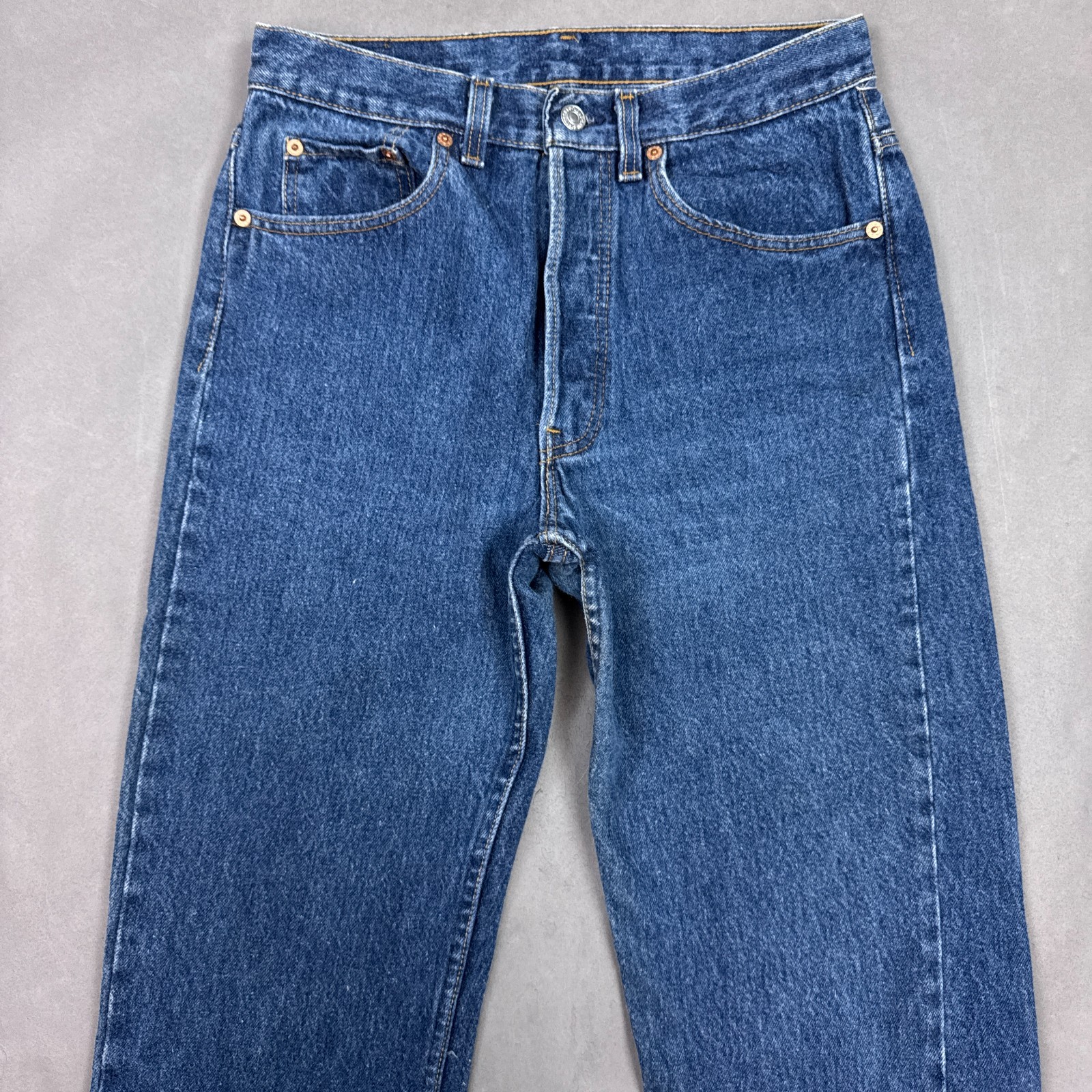 Vintage Levis 501 Jeans Mens 28×36 Blue 90s Made USA Denim Pants (Tag31x36)