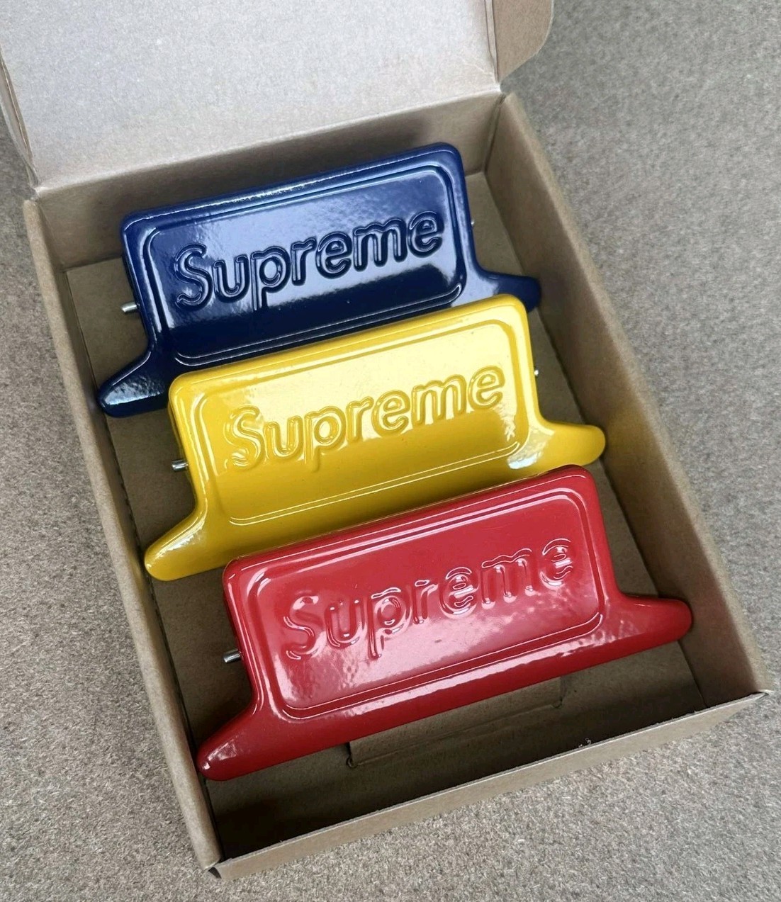 Supreme x Dulton Small Clips (SS23) Set of 3 Multi Colored Powder Coated Steel