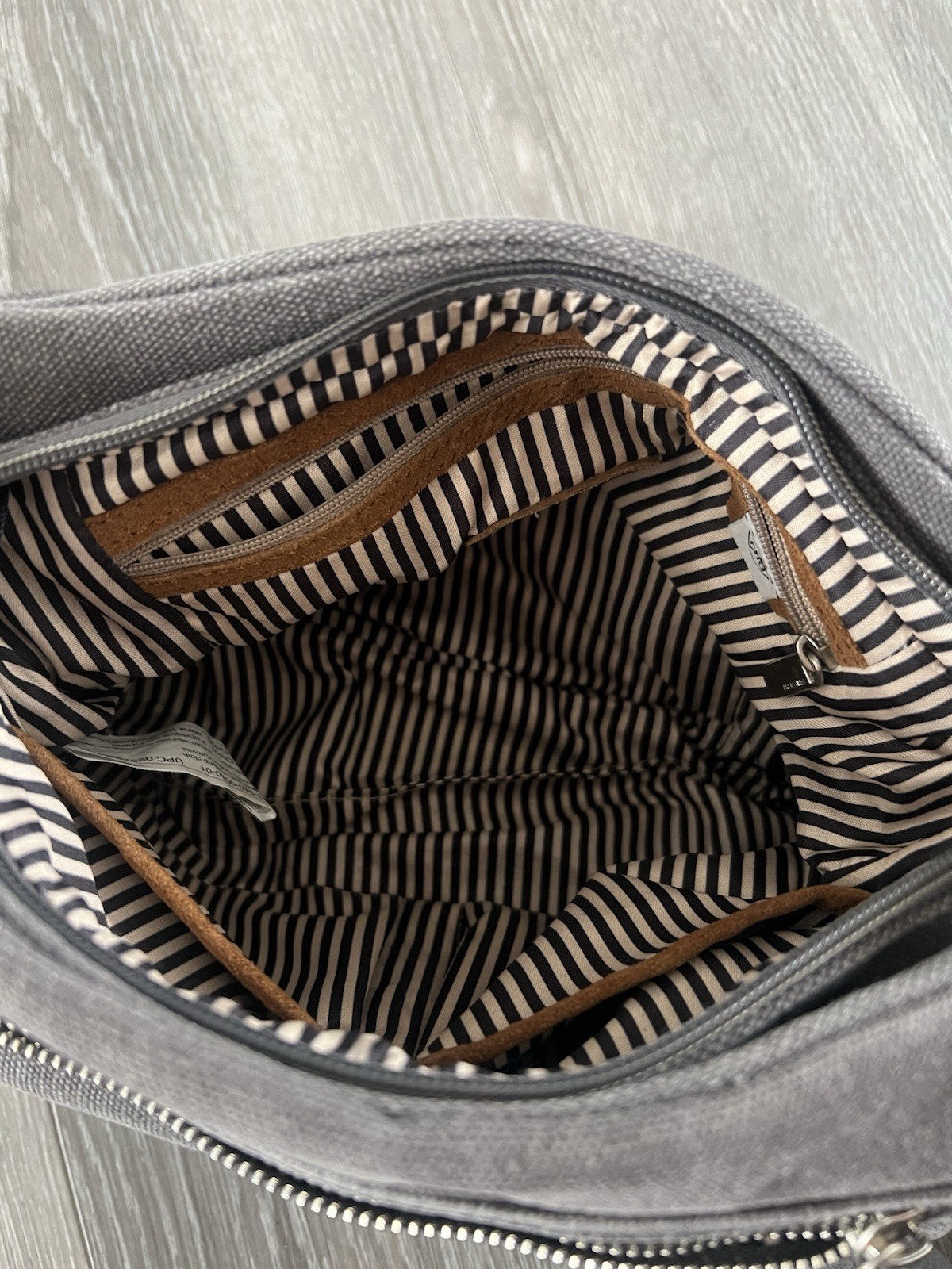 Travelon Gray Shoulder Bag Zip Closure Shoulder Strap Pockets Zipper Accent